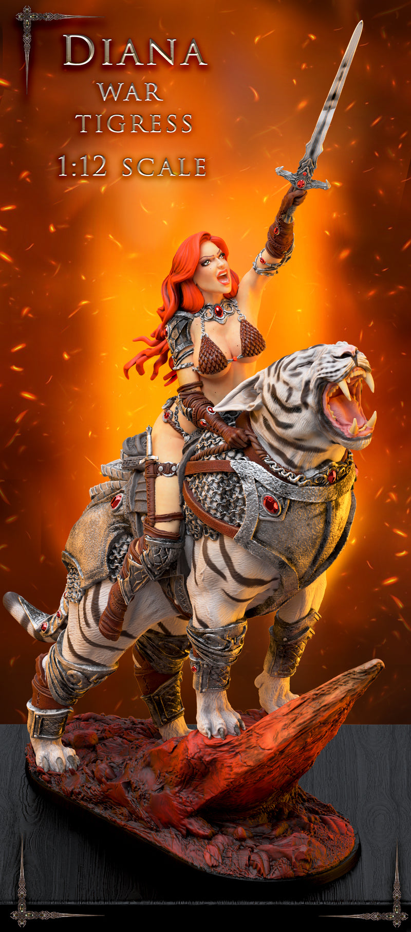 Diana, War Tigress - 75mm - 3D Print
