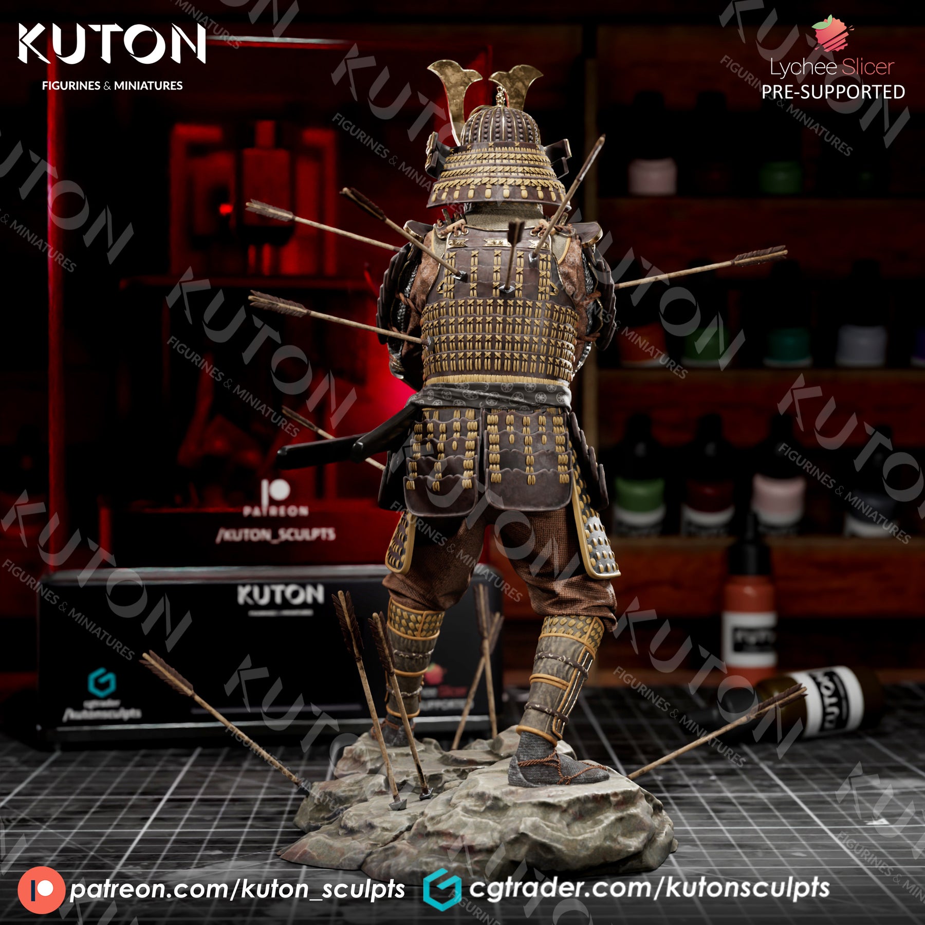 Kuton Toranaga Yoshii - 3D Print - KUTON - El Greco Miniatures – El Greco ...