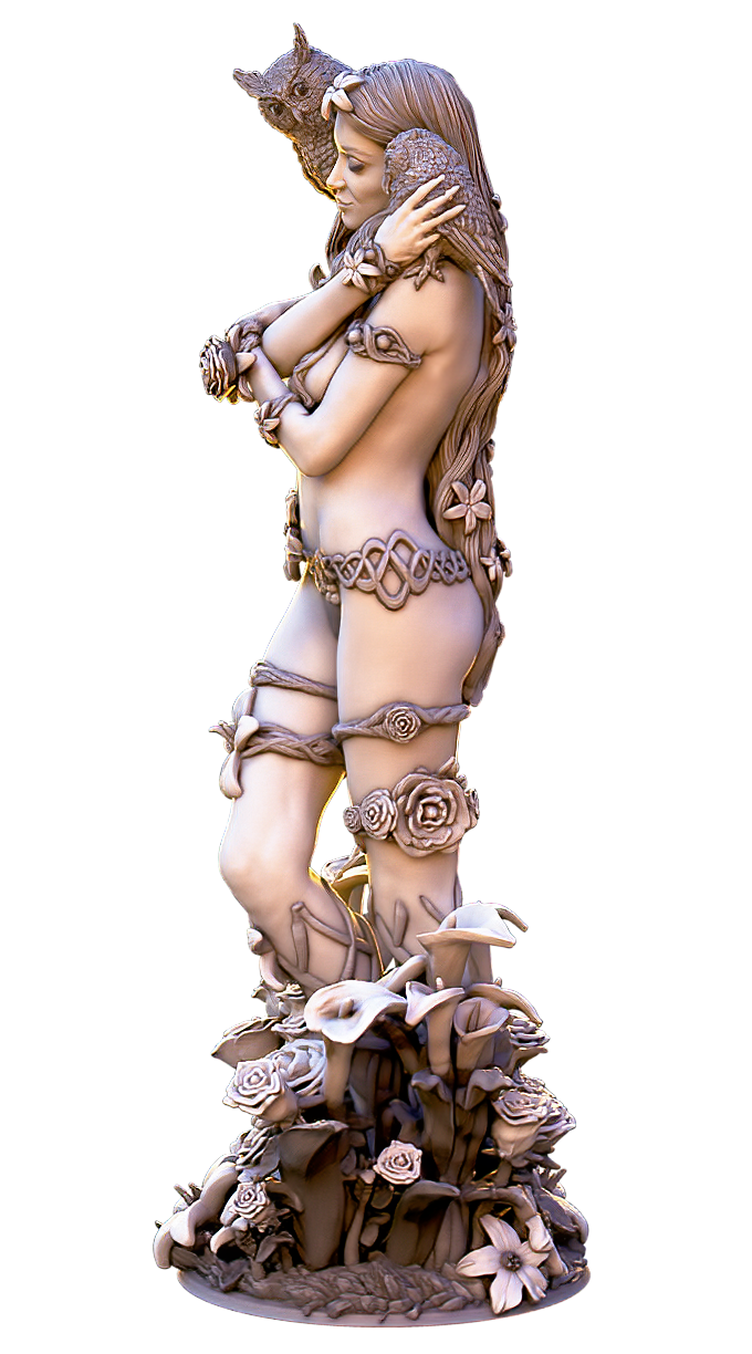 Dryad, Eloven The White Lily - 150mm - 3D Print
