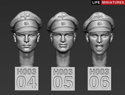 WW2 German Heads Set No.3 (1/35 scale)