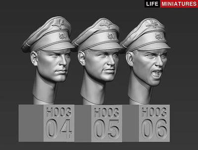 WW2 German Heads Set No.3 (1/35 scale)