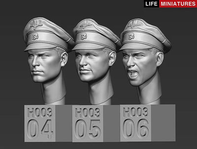 WW2 German Heads Set No.3 (1/35 scale)