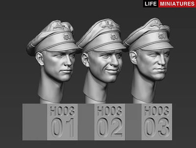 WW2 German Heads Set No.3 (1/35 scale)