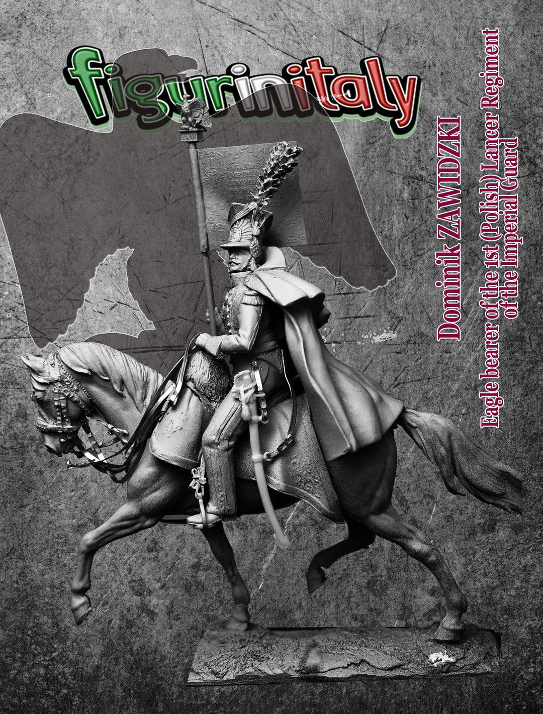 Régiment de Chevau-légers 騎兵フィギュア Dominik Zawidzki, Eagle Bearer of the 1st Polish Lancer Rgt