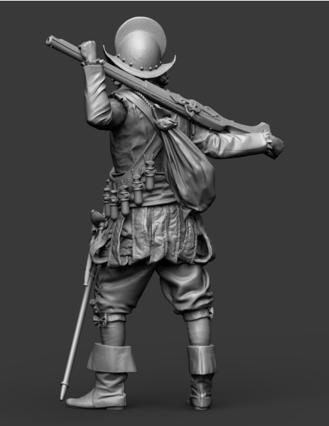 Spanish Arquebusier- 54mm