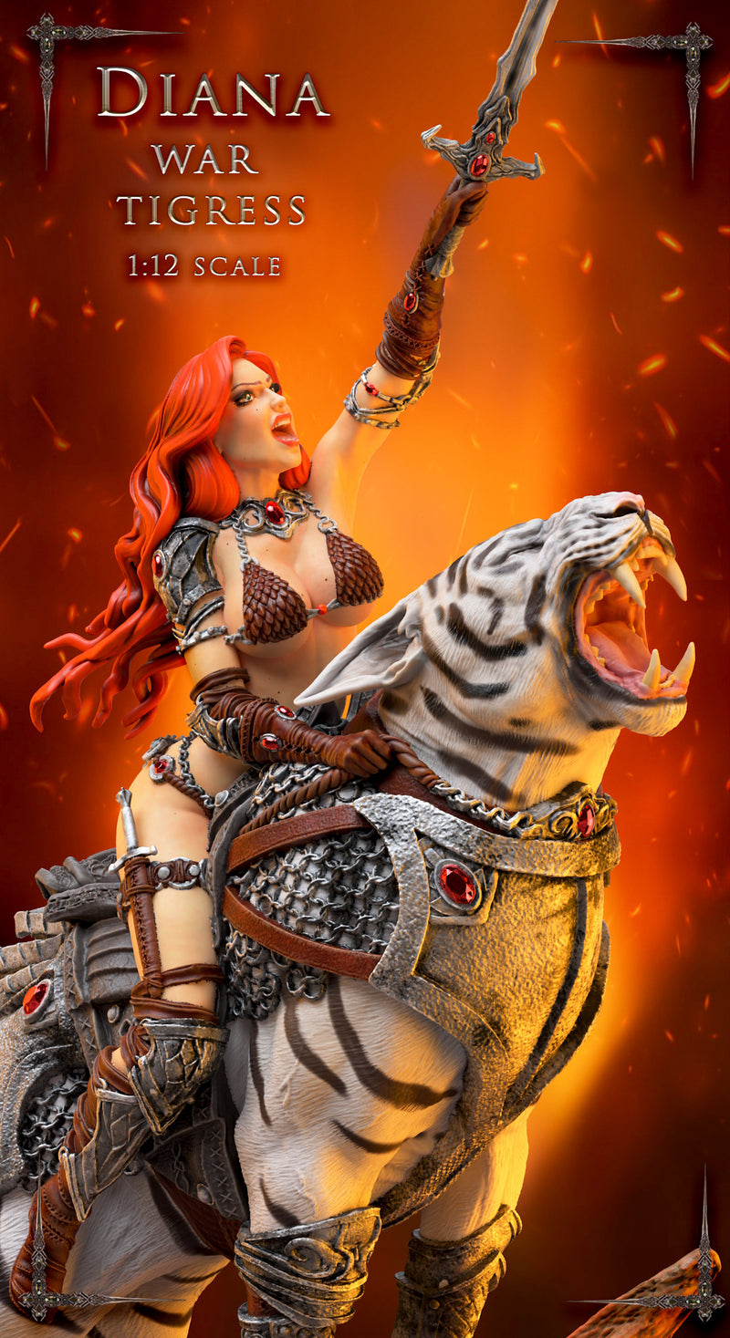 Diana, War Tigress - 75mm - 3D Print