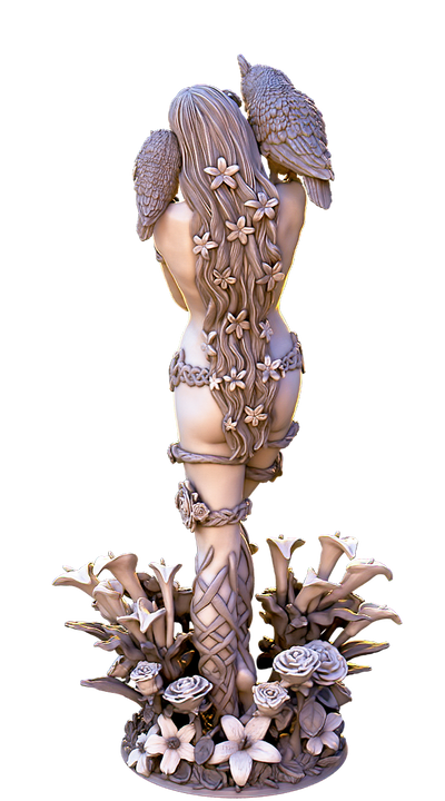 Dryad, Eloven The White Lily - 3D Print