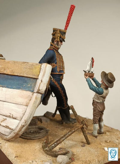 “Vous voulez utiliser mon petit bateau, Monsieur le Marin? Maitre des Marines de la Garde Impériale, 1805