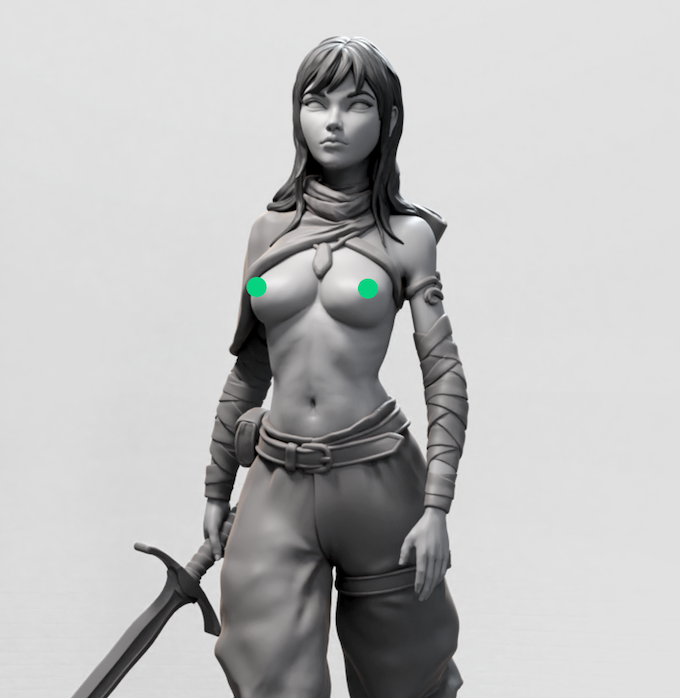 Wolf Rider, The Girl - 3D Print