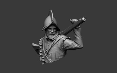Spanish Arquebusier - Bust