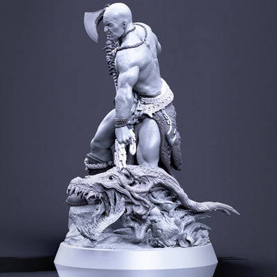 Boneflesh Dragon Warrior with Dragon Head - 32mm - 3D Print