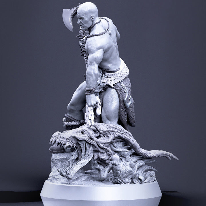Boneflesh Dragon Warrior with Dragon Head - 32mm - 3D Print