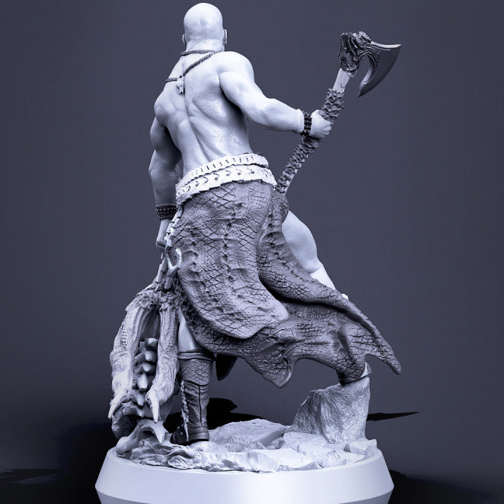 Boneflesh Dragon Warrior with Dragon Head - 32mm - 3D Print