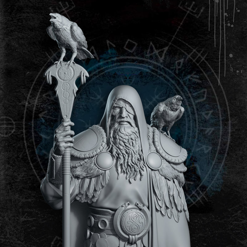 Odin, Allfather - 75mm - 3D Print