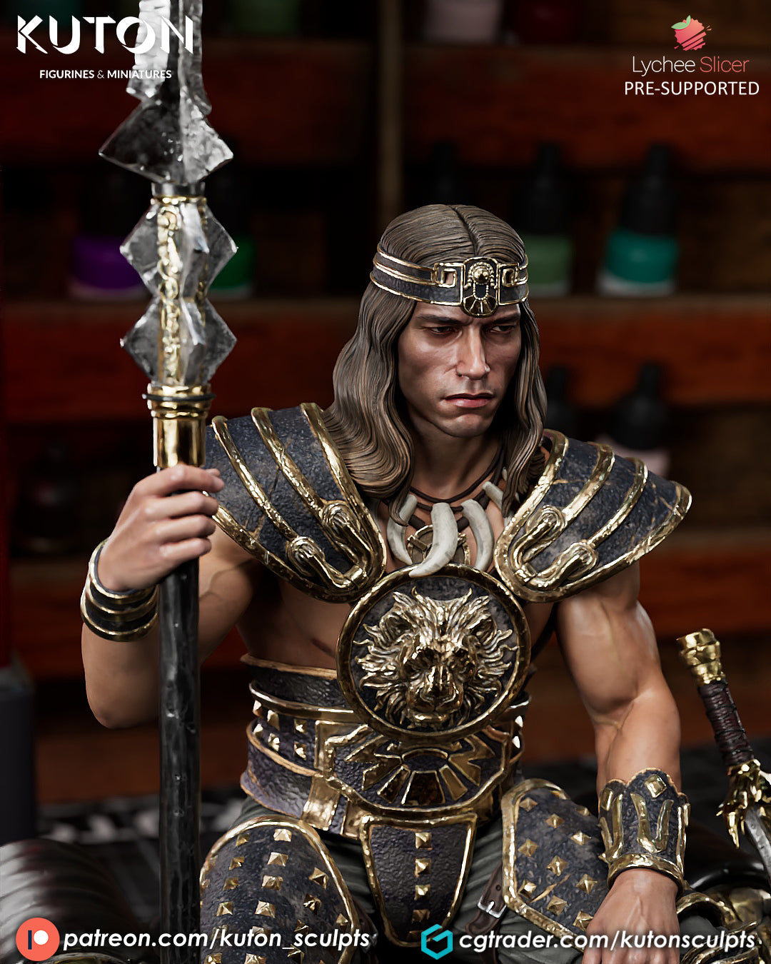 Kuton Conan - 3D Print - KUTON - El Greco Miniatures – El Greco Miniatures Ltd.