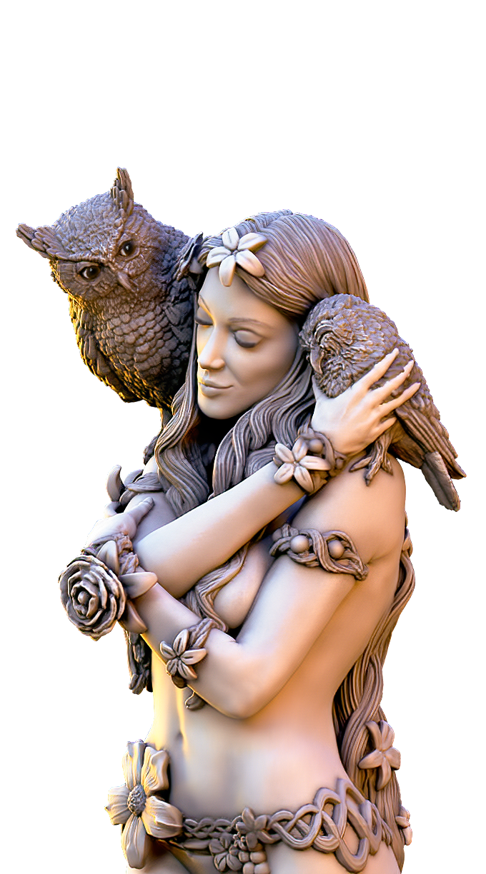 Dryad, Eloven The White Lily - 150mm - 3D Print