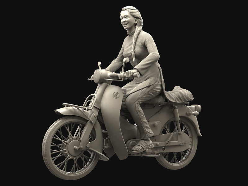 Vietnamese Civilians, Asian Bike with Lady - Set 1 - 1:35
