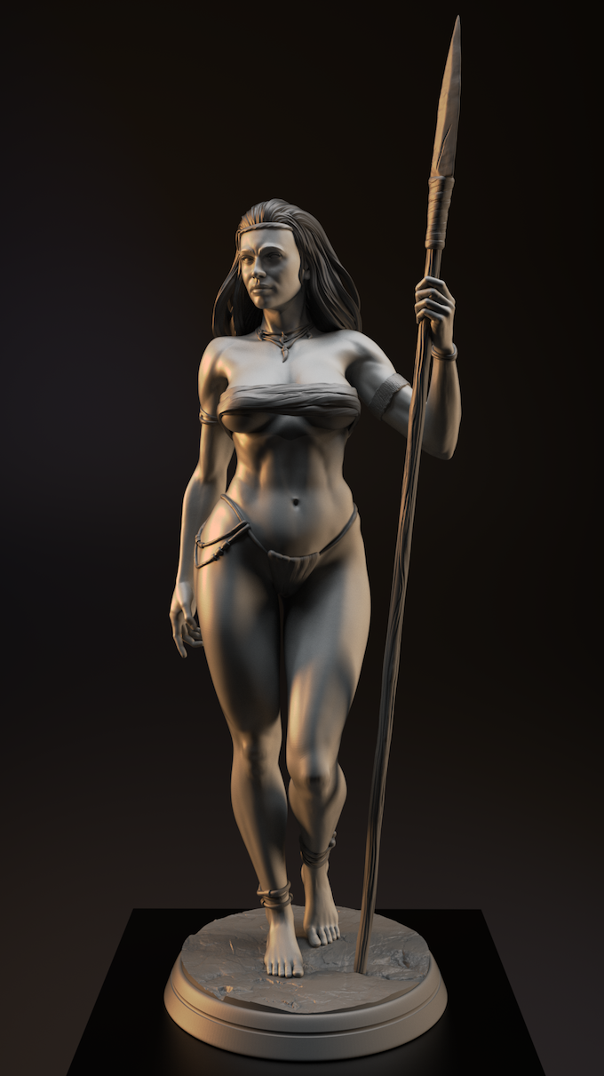 Eloe the huntress - 150mm - 3D Print