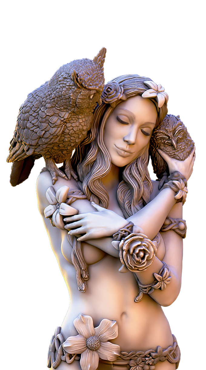 Dryad, Eloven The White Lily - 150mm - 3D Print