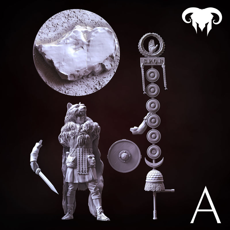 Roman Signifer 1st-2nd C. A.C. "Standard of Honor" - 90mm - 3D Print
