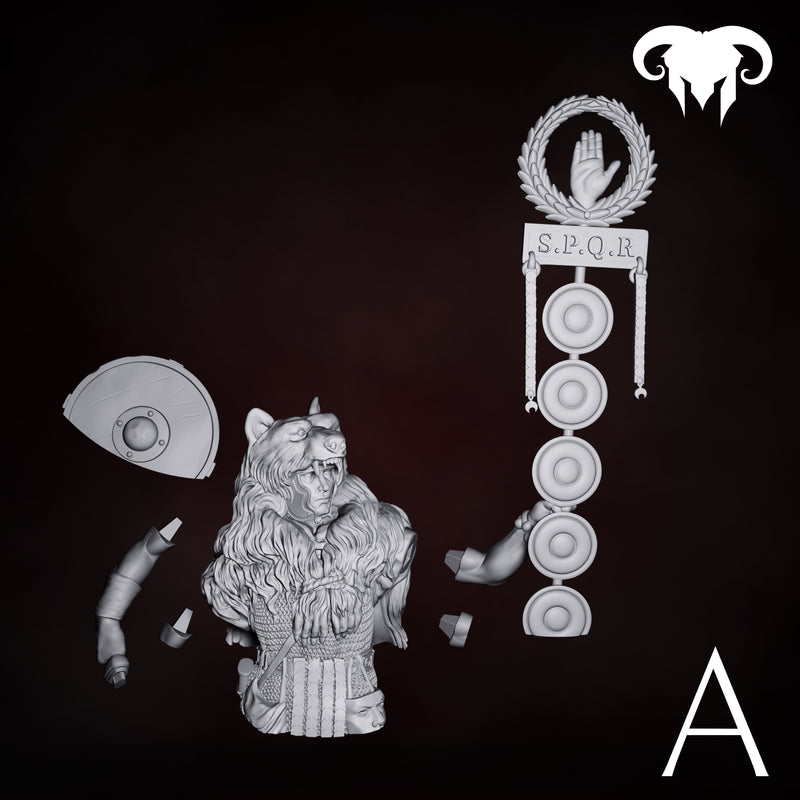 Roman Signifer 1st-2nd C. A.C. "Standard of Honor" Bust - 3D Print