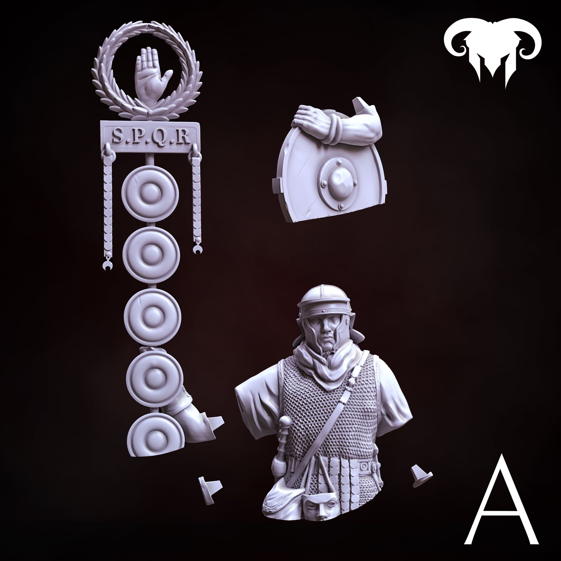 Roman Signifer 1st-2nd C. A.C. "Symbol of Power" Bust - 3D Print ...