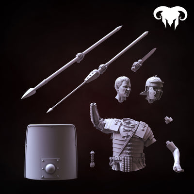 Roman Legionnaire 1st-2nd C. A.C. "Rome's Unyielding Guardian" Bust - 3D Print