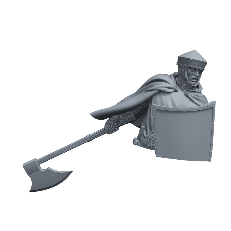 Crusader Knight 12th-13th C. "Vigilant Sentinel" Bust - 3D Print