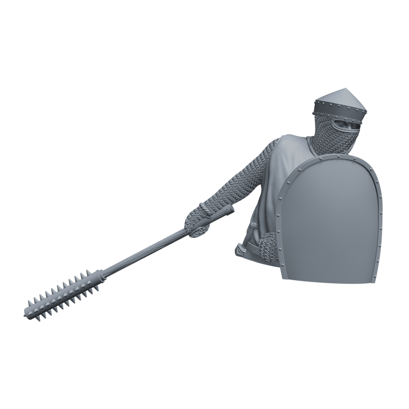 Crusader Knight 12th-13th C. "Vigilant Sentinel" Bust - 3D Print