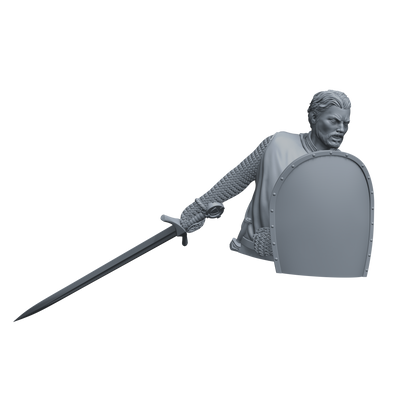 Crusader Knight 12th-13th C. "Vigilant Sentinel" Bust - 3D Print