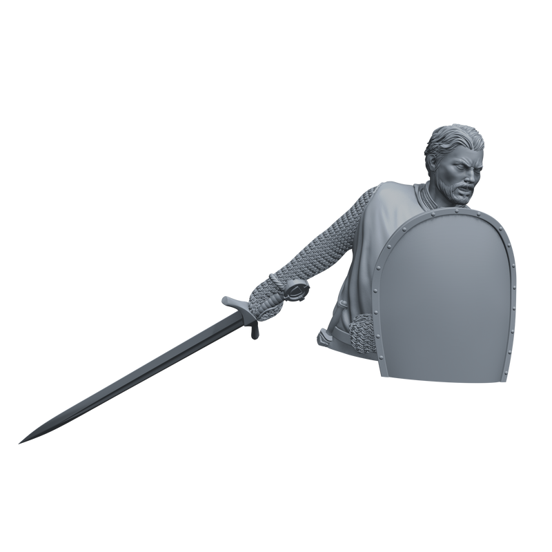 Crusader Knight 12th-13th C. "Vigilant Sentinel" Bust - 3D Print