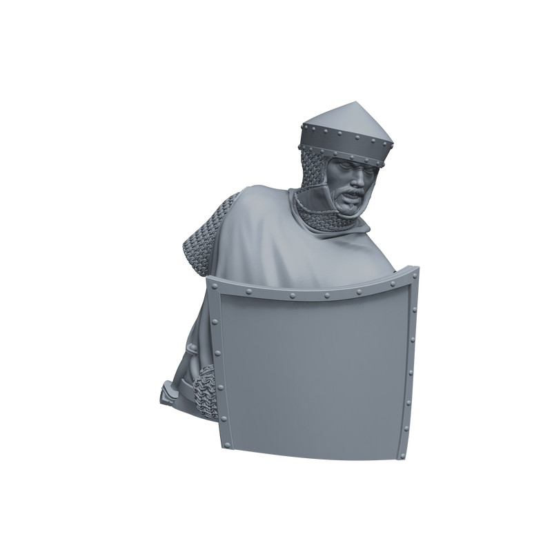 Crusader Knight 12th-13th C. "Vigilant Sentinel" Bust - 3D Print