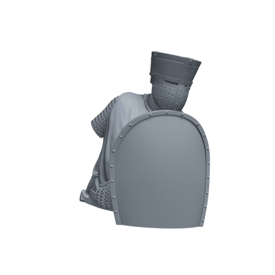 Crusader Knight 12th-13th C. "Vigilant Sentinel" Bust - 3D Print