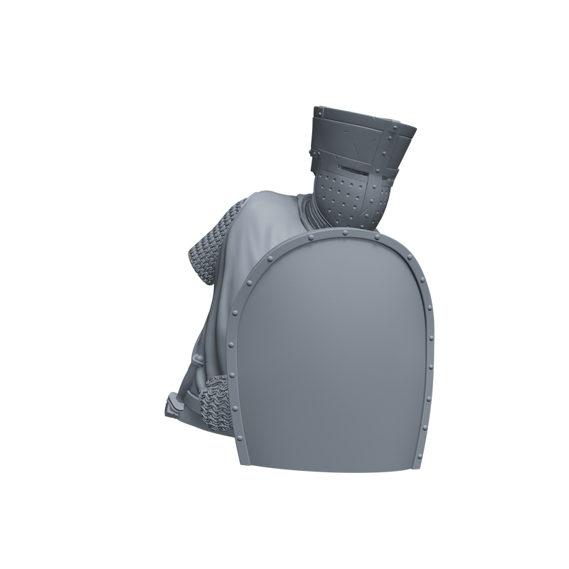 Crusader Knight 12th-13th C. "Vigilant Sentinel" Bust - 3D Print
