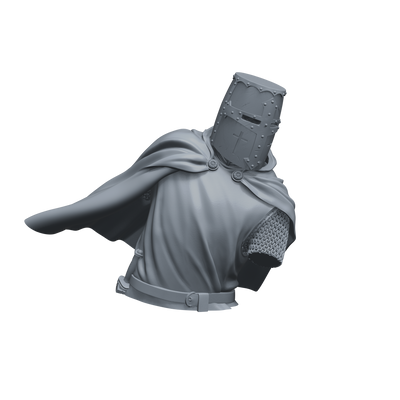 Crusader Knight 12th-13th C. "Vigilant Sentinel" Bust - 3D Print