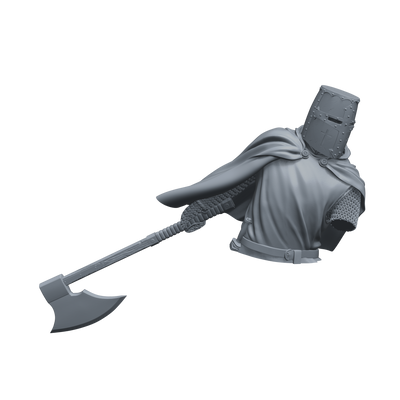 Crusader Knight 12th-13th C. "Vigilant Sentinel" Bust - 3D Print