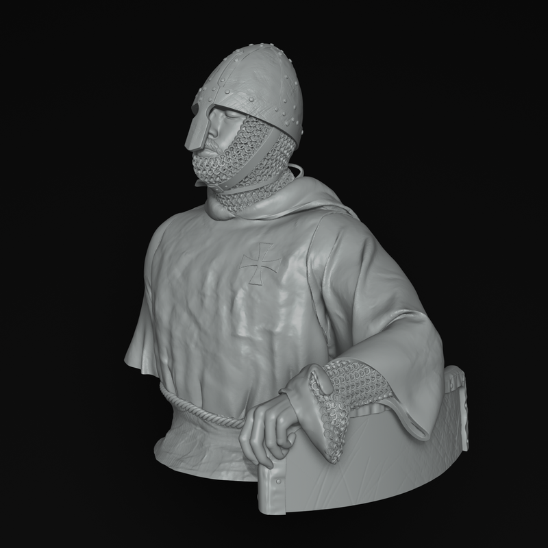 Knight Templar, 1177 Bust - 3D Print