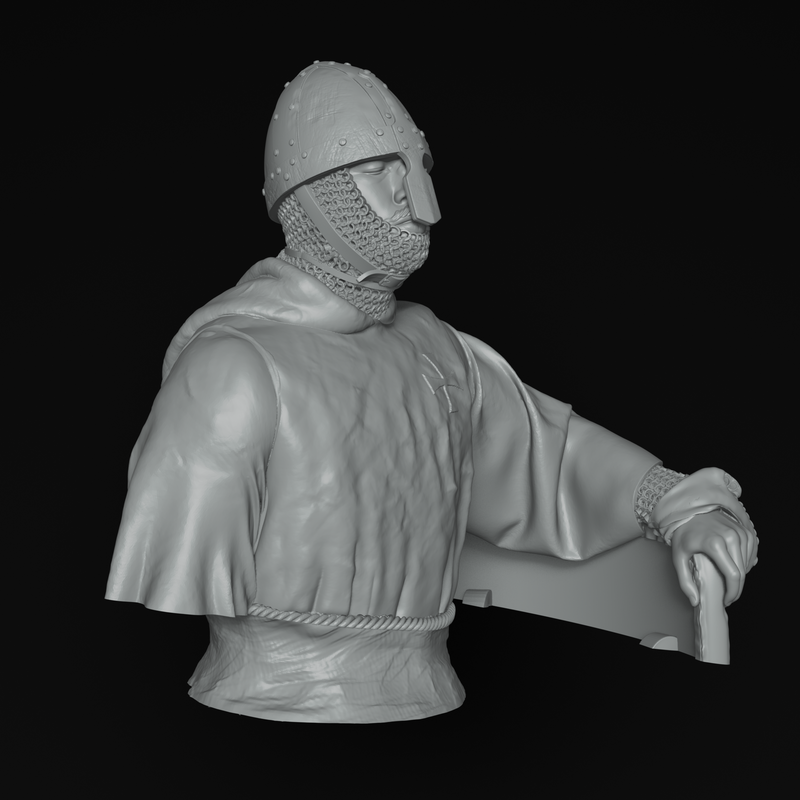 Knight Templar, 1177 Bust - 3D Print
