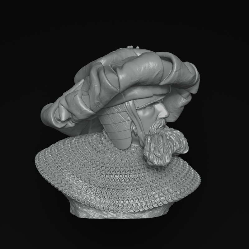 Landsknecht 16th Cent. Bust - 3D Print