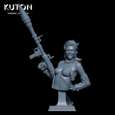 Bazooka Girl Bust - 3D Print