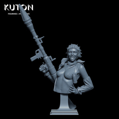Bazooka Girl Bust - 3D Print