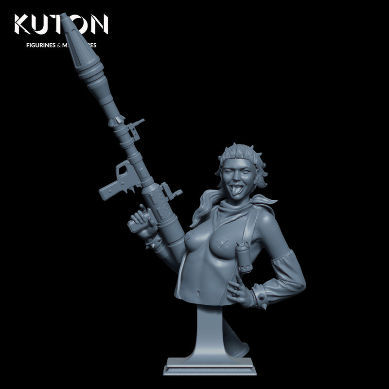 Bazooka Girl Bust - 3D Print