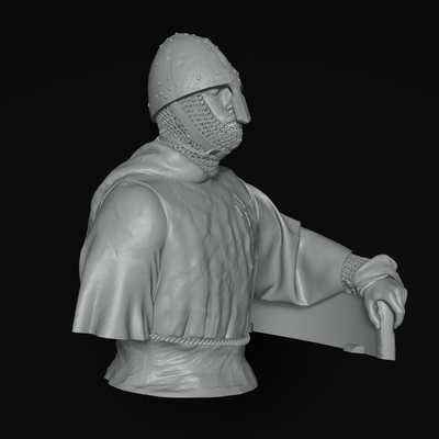 Knight Templar, 1177 Bust - 3D Print