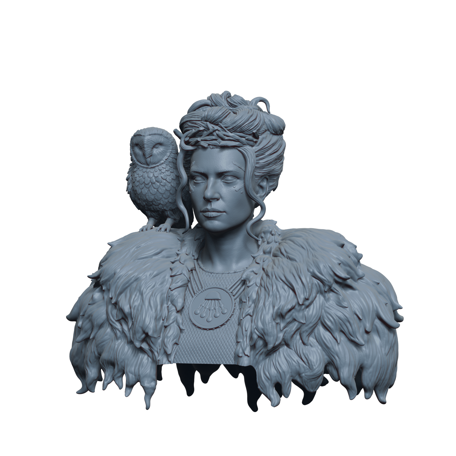 Lagertha the White Owl Bust- 3D Print