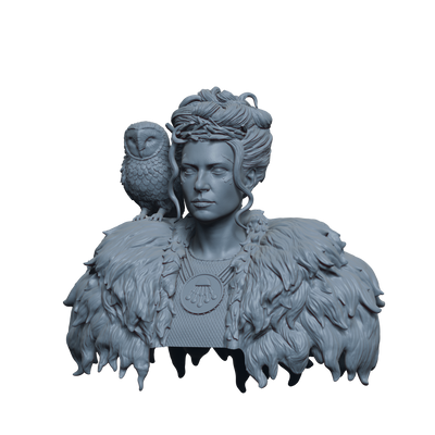 Lagertha the White Owl Bust- 3D Print