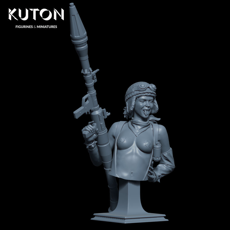 Bazooka Girl Bust - 3D Print