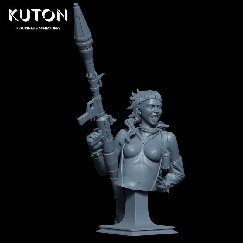 Bazooka Girl Bust - 3D Print