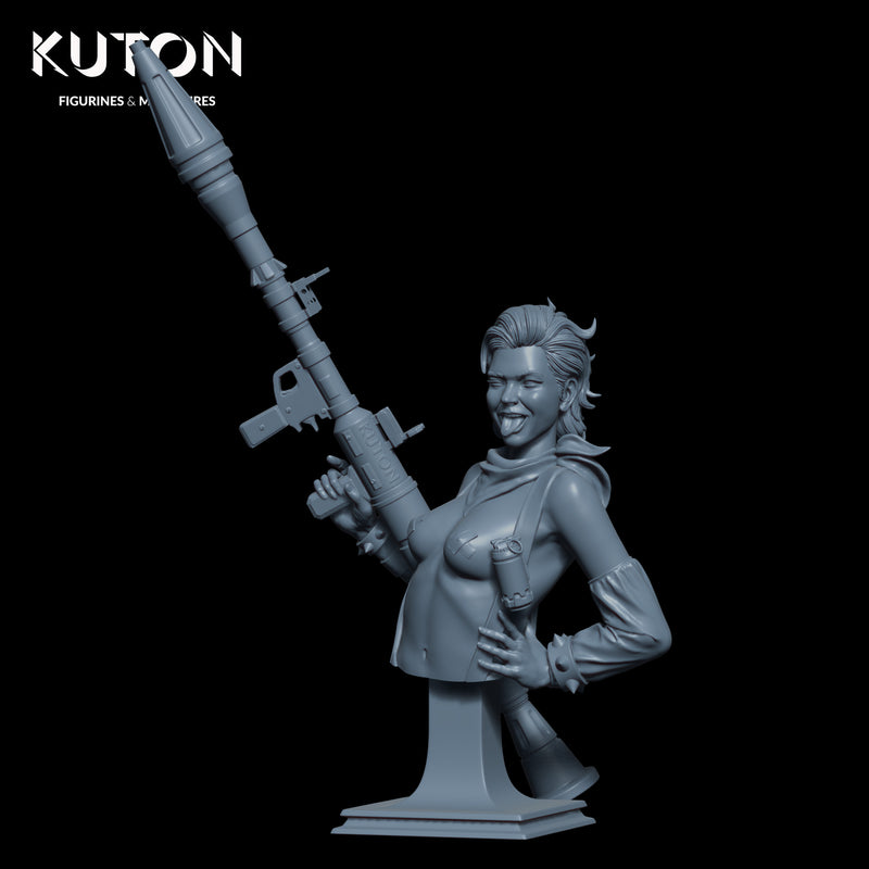 Bazooka Girl Bust - 3D Print