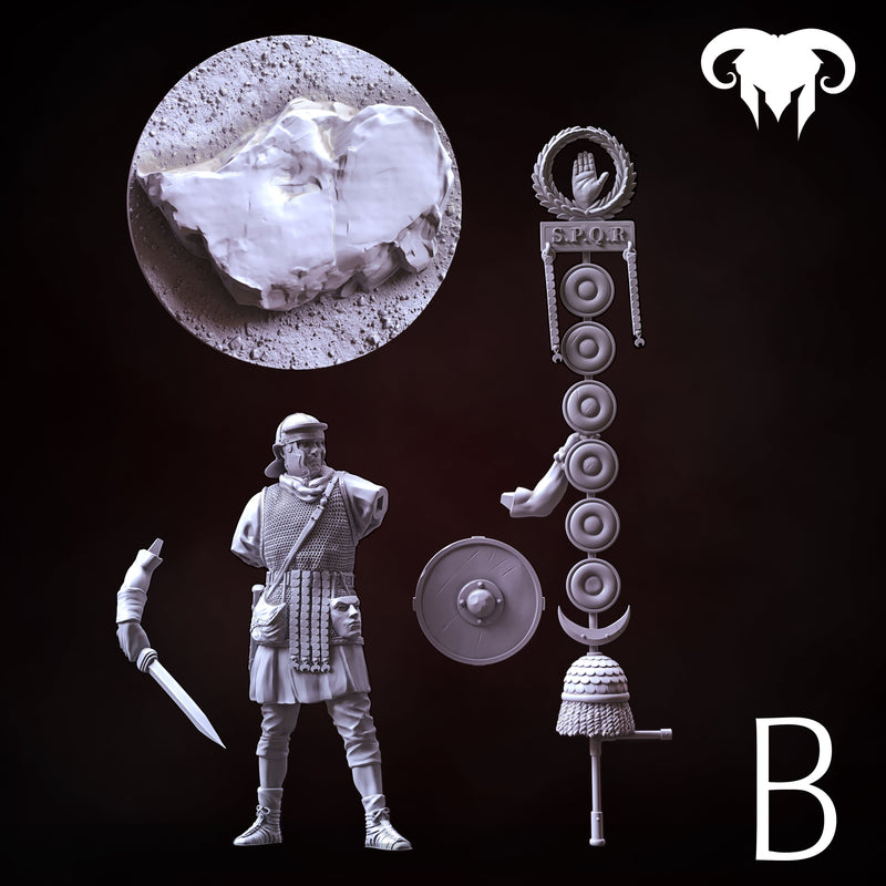 Roman Signifer 1st-2nd C. A.C. "Standard of Honor" - 90mm - 3D Print