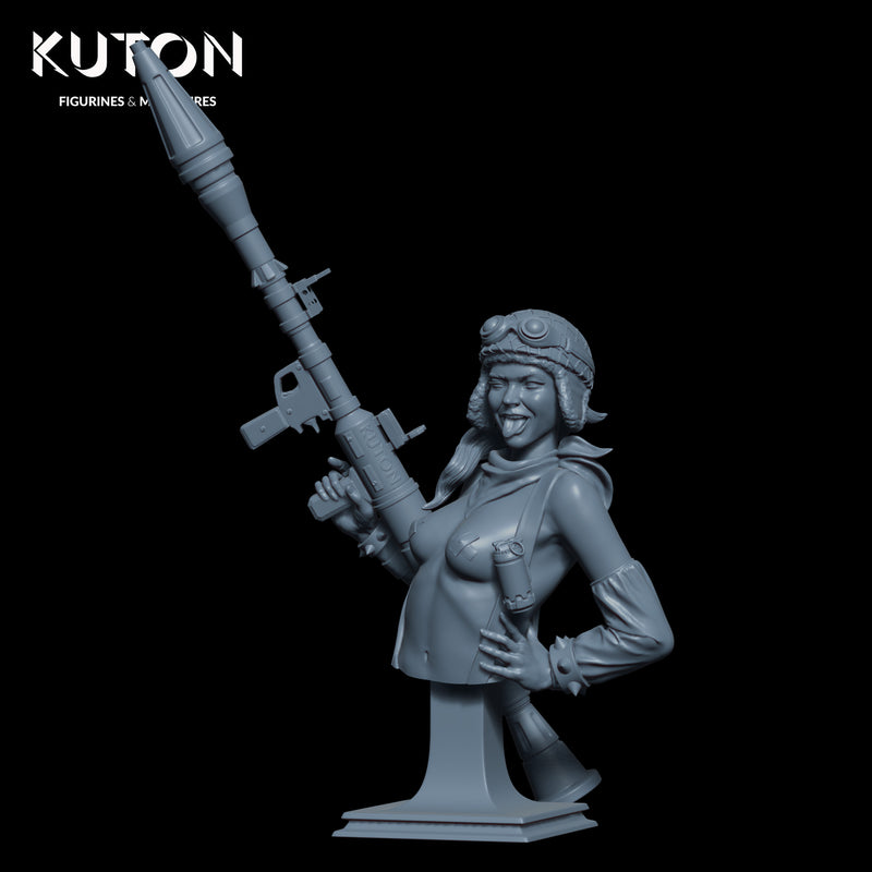 Bazooka Girl Bust - 3D Print